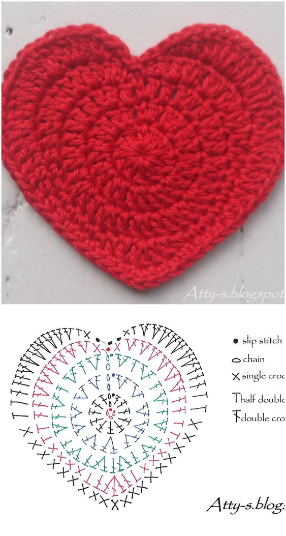 Crochet Heart - Free Pattern and Step by Step Tutorial