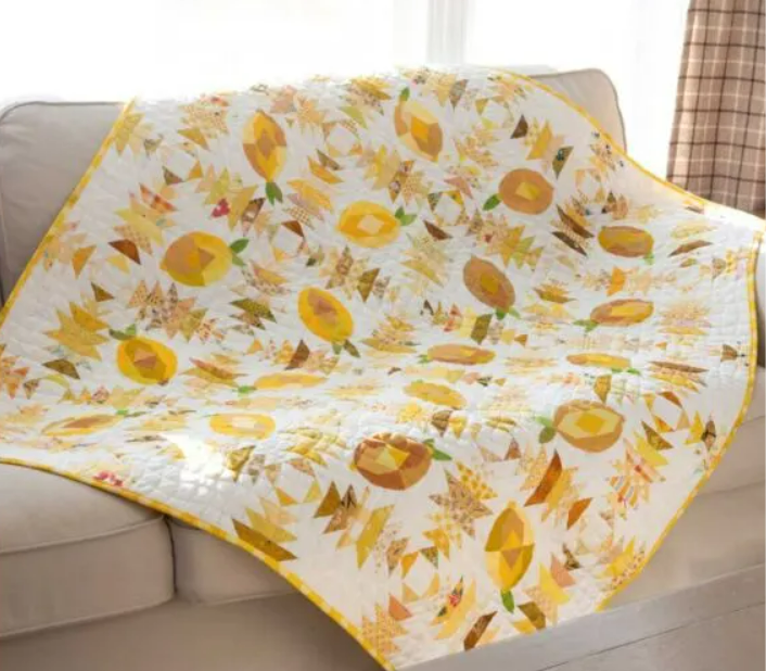 Pineapple Lemonade Throw Quilt Pattern