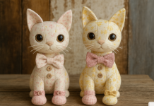How to Make Fabric Kittens (Patchwork) Step by Step